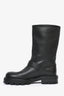 Jimmy Choo Black Leather Buckle Moto Boots Size 36.5