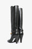 Saint Laurent Black Leather Knee High Boots Size 37