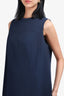 Akris Punto  Navy Wool Sleeveless Dress Size 12