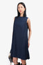 Akris Punto  Navy Wool Sleeveless Dress Size 12