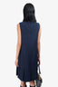 Akris Punto  Navy Wool Sleeveless Dress Size 12