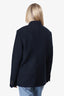 Dolce & Gabbana Black/Navy Pipping Wool Blazer Size 50 Mens