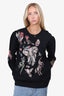 Valentino Black Neoprene Animal Badge Embellished Sweater Size M