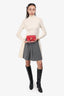 Gucci Red Chevron Leather Super Mini Marmont Crossbody