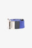 Prada Blue/Black Canvas Buckle Belt Size 85/34