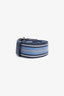 Prada Blue/Black Canvas Striped Buckle Belt Size 85/34