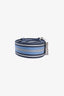 Prada Blue/Black Canvas Striped Buckle Belt Size 85/34