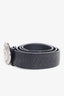 Prada Black Leather Round Buckle Belt Size 85/34