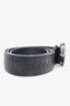 Prada Black Leather Round Buckle Belt Size 85/34