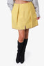 Carven Yellow/Beige Trim High Waisted Skirt Size 38