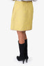 Carven Yellow/Beige Trim High Waisted Skirt Size 38