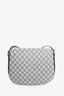 Gucci Black/Beige GG Canvas Large Flap Saddle Bag