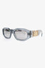 Versace Grey Frame Clear Medusa Biggie Sunglasses