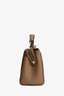 Fendi Brown Leather Dot Com Top Handle Bag with Strap (As Is)