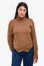 Monse Brown Wool Knit Turtleneck Cut-Out Sweater Size XS