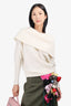 Acne Studios White Mohair Cowl Neck Sweater Size XXS