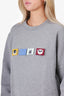 Acne Studios Grey Animal Patch Sweatshirt Size XS