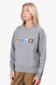 Acne Studios Grey Animal Patch Sweatshirt Size XS