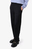 Acne Black Straight Leg Popper Detail Elasticated Track Pants Size S