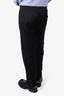 Acne Black Straight Leg Popper Detail Elasticated Track Pants Size S