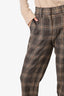 Acne Studios Brown Wool Plaid Pants Size 34