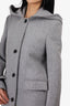 Acne Studios Grey Hooded Long Coat Size 36