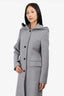 Acne Studios Grey Hooded Long Coat Size 36