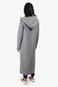 Acne Studios Grey Hooded Long Coat Size 36