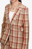 Acne Studios Brown Plaid Single Breasted Blazer/Pants Suit Size 38