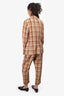 Acne Studios Brown Plaid Single Breasted Blazer/Pants Suit Size 38