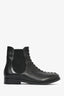 Alaia Black Leather Metal Detailed Chelsea Boots Size 35.5