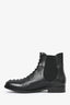 Alaia Black Leather Metal Detailed Chelsea Boots Size 35.5