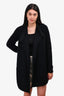 Vince Black Wool Open Cardigan Coat Size S