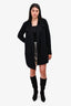 Vince Black Wool Open Cardigan Coat Size S