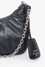 Prada Black Padded Leather Soft Re-Edition 2005 Shoulder Bag with Strap & Pouch