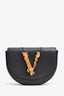 Versace Black Leather 'Virtus' Convertible Crossbody/Belt Bag