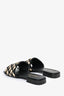 Prada Black/Beige Fabric Slides Size 37