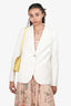 TWP White Cotton Single Breasted Blazer Size S