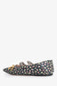 Gucci x Liberty London Limited Edition Black Floral Pointed Chain Flats Size 37