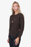 Isabel Marant Etoile Brown Mohair/Wool Cut-Out Sweater Size 38