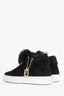 Roger Vivier Black Suede/Fur High Top Sneaker Size 37