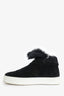 Roger Vivier Black Suede/Fur High Top Sneaker Size 37