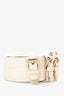 Versace Cream Croc Embossed Leather Buckle Detail Belt Size 80