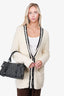 Brunello Cucinelli Ivory Fuzzy Knit Cardigan Size XL