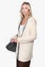 Brunello Cucinelli Ivory Fuzzy Knit Cardigan Size XL