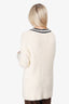 Brunello Cucinelli Ivory Fuzzy Knit Cardigan Size XL