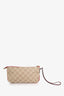 Gucci Beige/Red GG Canvas Princy Wristlet Clutch