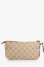 Gucci Beige/Red GG Canvas Princy Wristlet Clutch