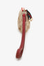 Gucci Beige/Red GG Canvas Princy Wristlet Clutch