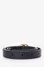 Gucci Black Leather 'GG' Marmont Belt Size 80